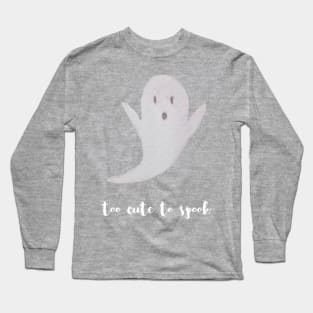 To cute to spook watercolor ghost Long Sleeve T-Shirt